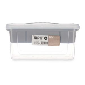 Кутия с капак и органайзер Kipit, 5 L, сив