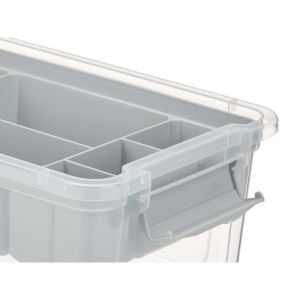 Кутия с капак и органайзер Kipit, 5 L, сив