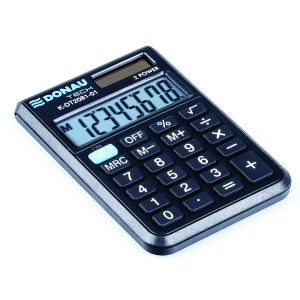 Джобен калкулатор Donau Tech, 8 разряда, черен