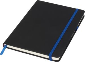 Бележник Noir medium, А5, 96 листа, черен/син