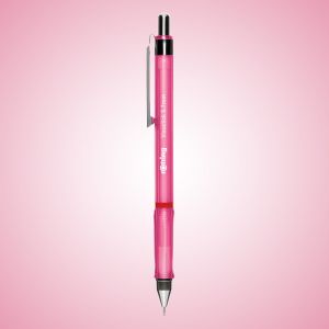 Комплект Rotring Visuclick автоматичен молив, гума, графит, розов 0,5