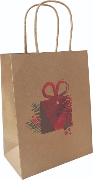 Подаръчна торбичка XMAS Eco Deluxe Medium, 18x23x10 cm