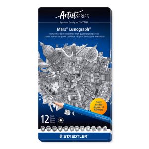 Комплект моливи Staedtler Mars Lumograph, 12бр medium