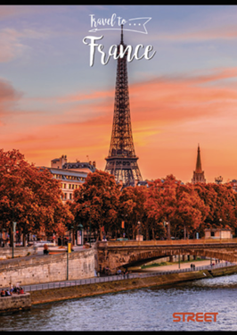 Тетрадка с телчета А5, 60 листа, широки редове, БГ, travel to