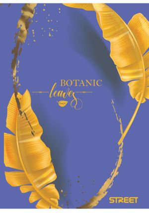 Тетрадка с телчета А5, 60 листа, широки редове, БГ, Botanic