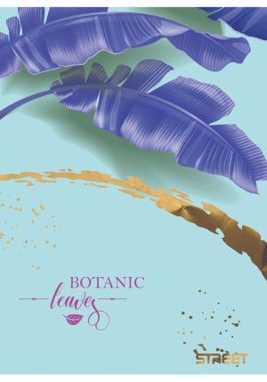 Тетрадка с телчета А5, 60 листа, широки редове, БГ, Botanic