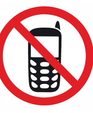 Пиктограма Забрана за мобилен телефон