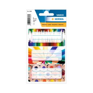 Herma Самозалепващи се етикети Моливи, ученически, 9 броя