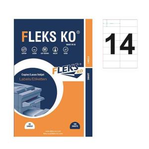 Етикети 14 на лист Fleks ko  105х42,3 мм