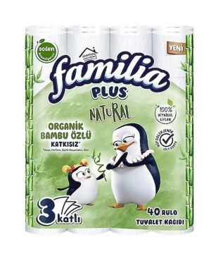 Тоалетна хартия Familia, 40 броя, 3 пласта