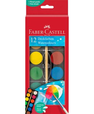 Водни бои Faber-Castell 12 цвята 125018