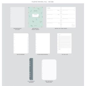 Filofax Органайзер Botanical, A5, мента