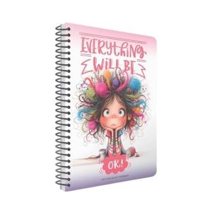 Gipta Тетрадка Everything, A4, бяла хартия, широки редове, PP корица, със спирала, 80 листа