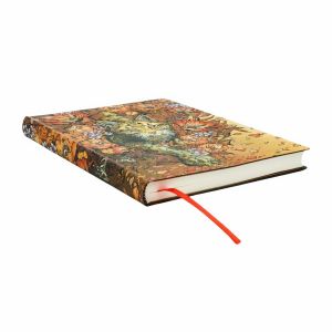 Paperblanks Тефтер Lynx Rising, Midi, мека корица, широки редове, 88 листа
