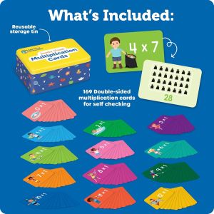 Learning Resources Комплект карти за умножение, с картинки
