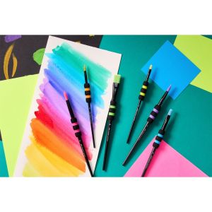 Faber-Castell Четки за рисуване Black Edition, № 2, 4, 6, 8, 10 и 12, кръгли и плоски