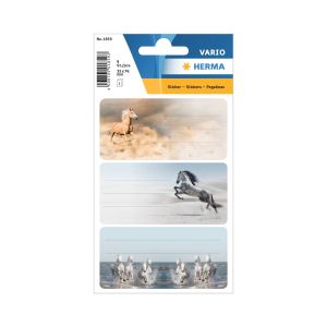 Herma Самозалепващи се етикети Коне, ученически, 9 броя