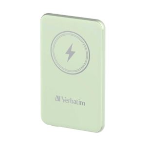 Външна батерия Verbatim Charge 'n' Go, магнитна, 5000 mAh, USB Type-C, зелена