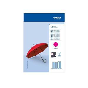 Оригинален патрон Brother LC225XL, 1200 страници/5%, Magenta