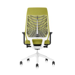 Eргономичен стол Interstuhl Joyce JC267, дамаска и меш, Synchronous механизъм, до 120 kg, светлосив/зелен