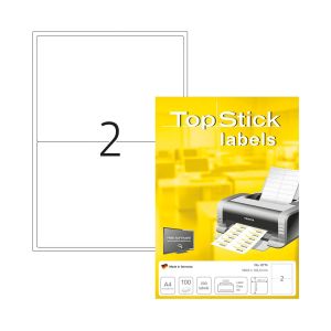 Top Stick Самозалепващи се етикети, A4, 199.6 х 143.5 mm, 2 броя, 100 листа