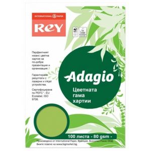 Цветна хартия Rey Adagio Spring Green,А4,80гр.,100л