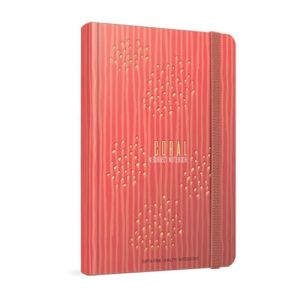 Gipta Coral Тетрадка 17 х 24 cm, кремава, 4 теми, малки квадратчета, твърда корица, с ластик, 140 листа