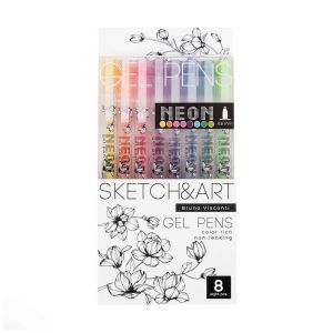 Гел химикалки Sketch&Art, 8 цвята, Неон