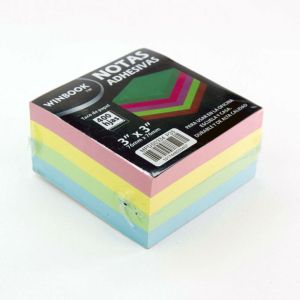 Кубче Winbook 76 х 76 mm, 400 л., цветно, Пастел