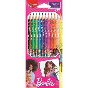 Моливи цветни Maped Barbie, 12 цвята