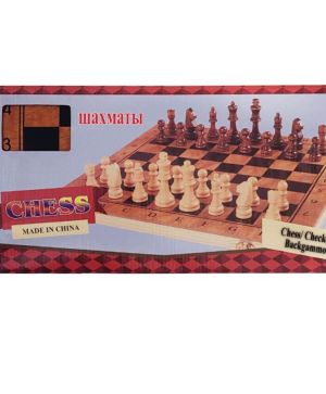 Шах 3в1 дървен, 39см