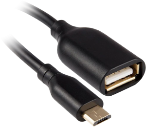 Кабел Micro OTG USB 1м. черен