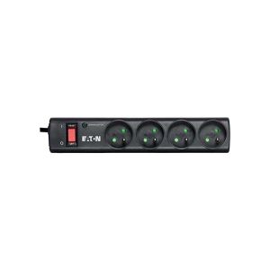 Разклонител Eaton Protection Strip, с 4 гнезда, максимален ток 10 A, 2500 W, черен