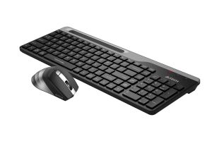 Комплект A4Tech - клавиатура и мишка Fstyler FB2535CS, 2.4 GHz, Bluetooth, Nano USB, AA, сиви