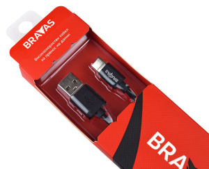 Кабел BRAVAS USB Type A -Type C черен 1.5м , сертифициран