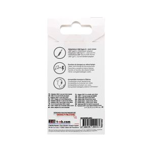 Адаптер TNB, 4 порта, USB Type-C към 3.5 mm жак, черен
