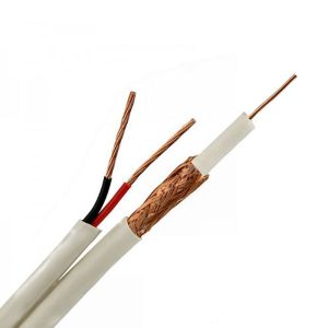 Коаксиален кабел RG59/64+захранване 2х0.75 200m бял