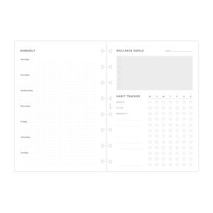 Filofax Пълнител за тефтер Minimal Wellness, А5