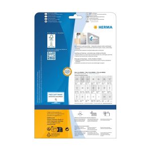 Herma Самозалепващи се етикети, A4, презалепващи, 38.1 х 21.2 mm, 65 броя, 25 листа