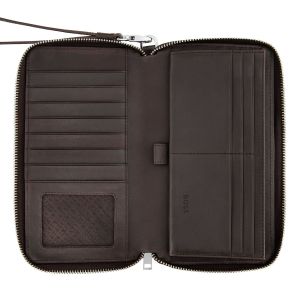 Hugo Boss Портфейл за пътуване Classic Smooth, кафяв