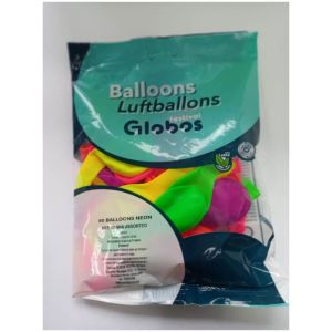 Балони Globos, 50бр, микс Неон