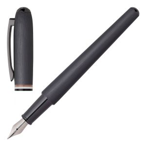 Hugo Boss Писалка Contour Iconic, в кутия, тъмносива