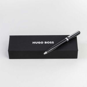 Hugo Boss Химикалка Gear Icon, в кутия, черна