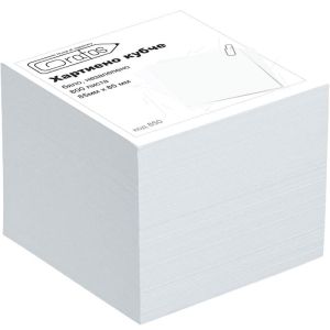 Кубче Grafos хартиено 85x85mm, 800л, незалепено, Бял