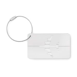 More Than Gifts Етикет за багаж Fly Tag, алуминиев, сребрист мат