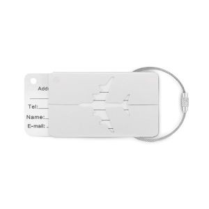 More Than Gifts Етикет за багаж Fly Tag, алуминиев, сребрист мат