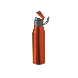Hi!dea Бутилка Korver, спортна, метална, 650 ml, оранжева
