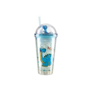 Чаша Takk Lagro 40, със сламка, динозавър, 450 ml, асорти