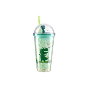 Чаша Takk Lagro 40, със сламка, динозавър, 450 ml, асорти