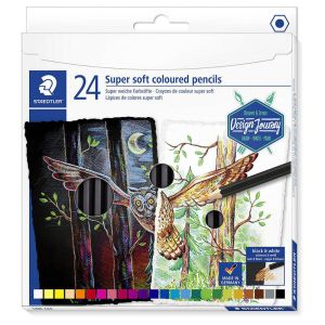 Цветни моливи Staedtler DJ Super Soft, 24 цвята